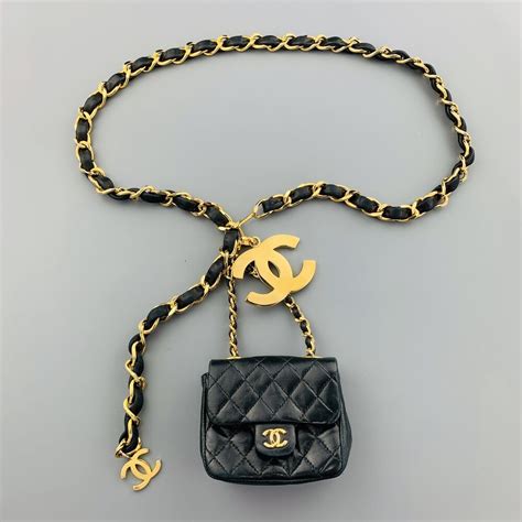 mini chain belt bag chanel|chanel belt bag women's.